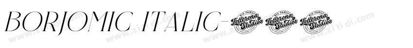 BorjomiC Italic字体转换